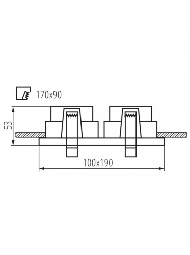 Встраиваемый светильник Kanlux Reul 2xDTL W/W 33662 фото 2