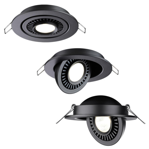 358816 SPOT NT21 530 черный Светильник встраиваемый светодиодный IP20 LED 9W 770Лм 4000K 220V GESSO фото 3