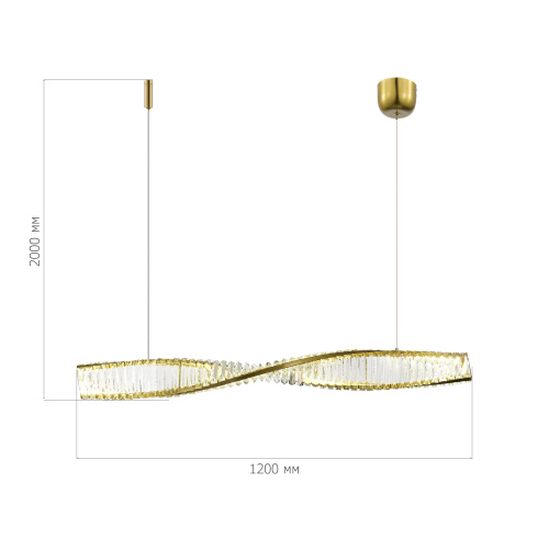 SL6205.313.01 Светильник подвесной ST-Luce Латунь/Прозрачный LED 1*21W 4000K ELICA фото 2
