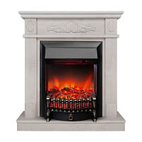 Электрокамин RealFlame Adelaida WT белый камень с очагом Fobos Lux Black RC