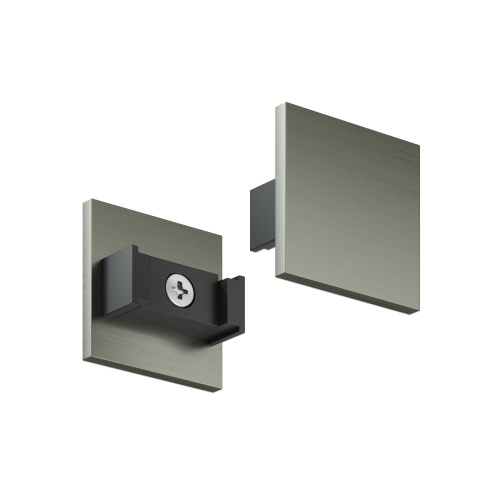 TR5735-DN Торцевая заглушка низкая, для использования без экрана, для трека Shine, серия Base, комплект 2 шт, темный никель, алюминий фото 5