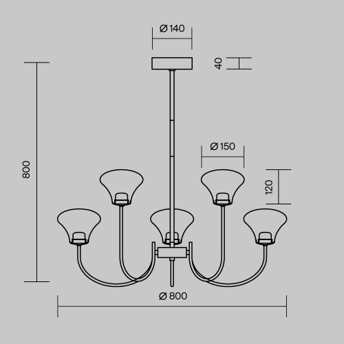 Подвесной светильник Maytoni MOD402PL-L30BS3K фото 6