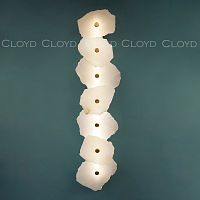 Бра Cloyd KNOSS-A W1 / выс. 71 см - алебастр - латунь (арт.20342)