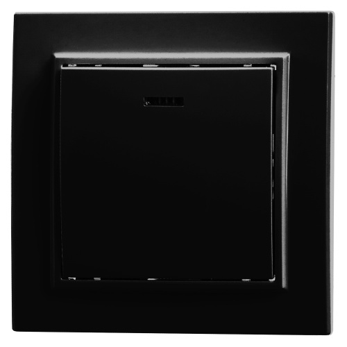 Выключатель 1-клавишный c индикатором STEKKER, PSW10-9001-03, 250V, 10А, серия Эрна, черный Выключатель 1-клавишный c индикатором STEKKER, PSW10-9001-03, 250V, 10А, серия Эрна, черный