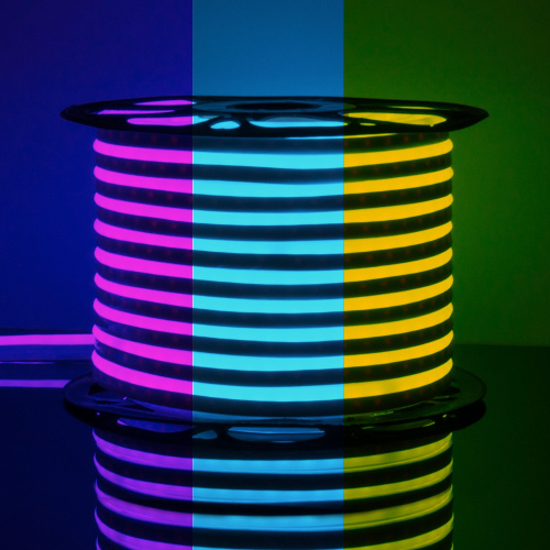 Светодиодный гибкий неон 220 В 12 Вт/м 80 Led/м 5050 IP67, односторонний RGB, 50 м Гибкий неон 220V 12W 80Led 5050 IP67 односторонний RGB, 50 м фото 2