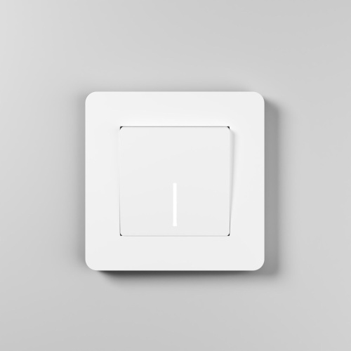 Рамка из поликарбоната на 1 пост Split белый/черный, soft-touch W0013068 фото 7