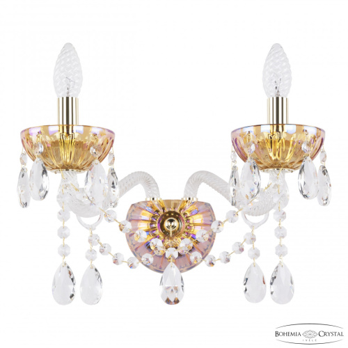 Бра хрустальные 5413B/2/165 G Shampan/M-1H Bohemia Ivele Crystal (Богемия Ивеле Кристалл) фото 2 Бра хрустальные 5413B/2/165 G Shampan/M-1H Bohemia Ivele Crystal (Богемия Ивеле Кристалл) фото 2