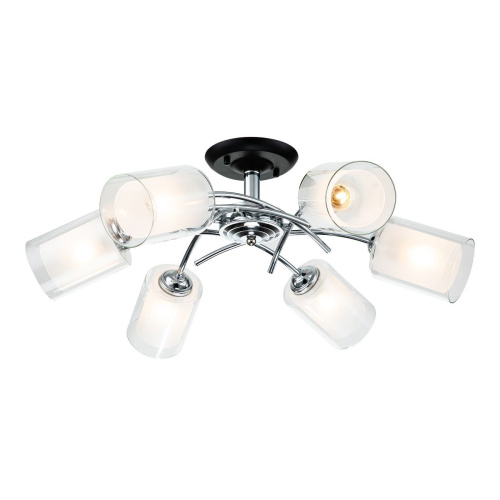 Потолочный светильник Escada 1170/6P E27*60W Chrome/Black Потолочный светильник Escada 1170/6P E27*60W Chrome/Black