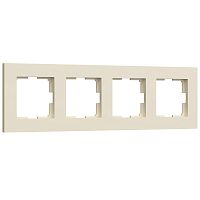 Рамка из поликарбоната на 4 поста Slab айвори софт W0042962