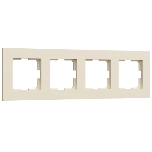Рамка из поликарбоната на 4 поста Slab айвори софт W0042962