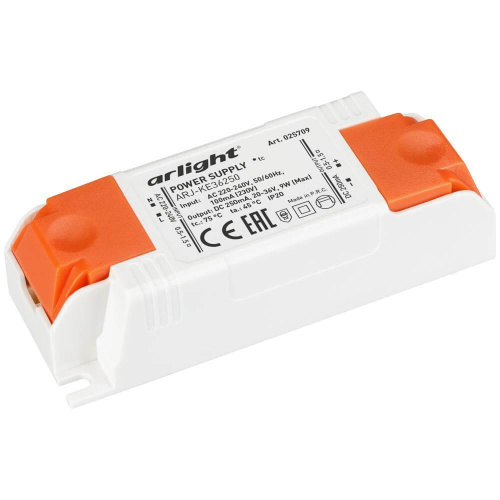 Драйвер Arlight ARJ-KE36250 20-36V 9W IP20 0,25A 025709 Драйвер Arlight ARJ-KE36250 20-36V 9W IP20 0,25A 025709