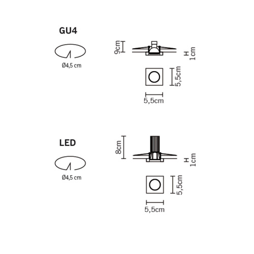 Встраиваемый светильник D55F0411 фото 4