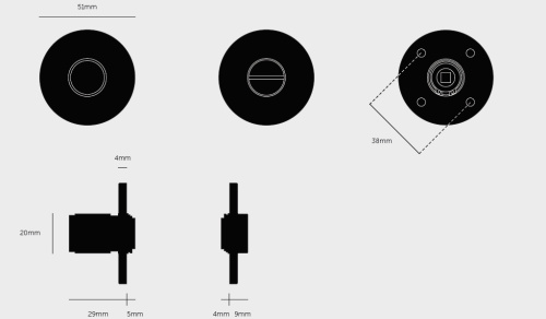 Замок Thumbturn Cross Black фото 4