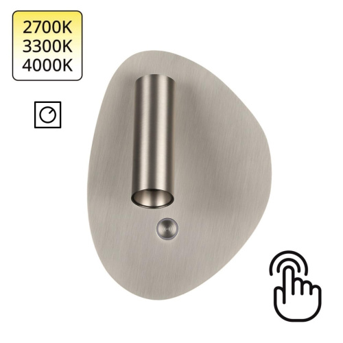 7184/9WL HIGHTECH ODL26 471 Настенный светильник брашированный никель/металл IP20 LED 9W 580Лм 2700K/3300K/4000K 120° 220-240V ROY 7184/9WL HIGHTECH ODL26 471 Настенный светильник брашированный никель/металл IP20 LED 9W 580Лм 2700K/3300K/4000K 120° 220-240V ROY
