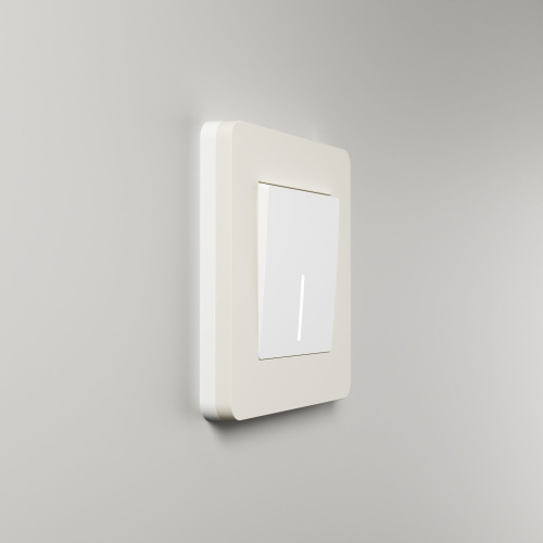 Рамка из поликарбоната на 1 пост Split айвори/белый, soft-touch W0013066 фото 4 Рамка из поликарбоната на 1 пост Split айвори/белый, soft-touch W0013066 фото 4