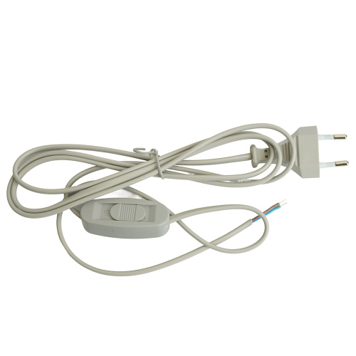 Сетевой шнур с выключателем, 230V 1,9м серый, KF-HK-1-2 фото 6