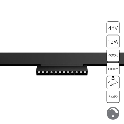 Магнитный трековый светильник Arte Lamp LINEA 0.1-10V A4686PL-1BK Магнитный трековый светильник Arte Lamp LINEA 0.1-10V A4686PL-1BK