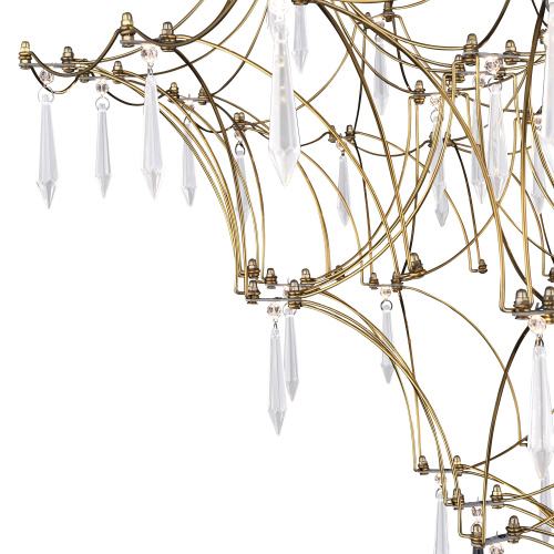 SL6601.213.114 Светильник подвесной ST-Luce Золотистый/Прозрачный LED 114*0,5W 3000K GRAVETTA фото 2