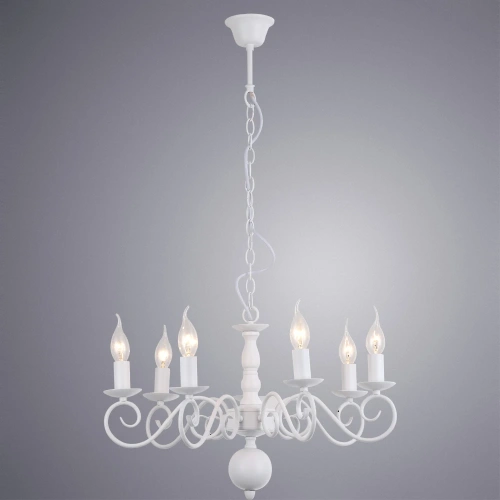 Подвесная люстра Arte Lamp ISABEL A1129LM-7WH фото 2 Подвесная люстра Arte Lamp ISABEL A1129LM-7WH фото 2