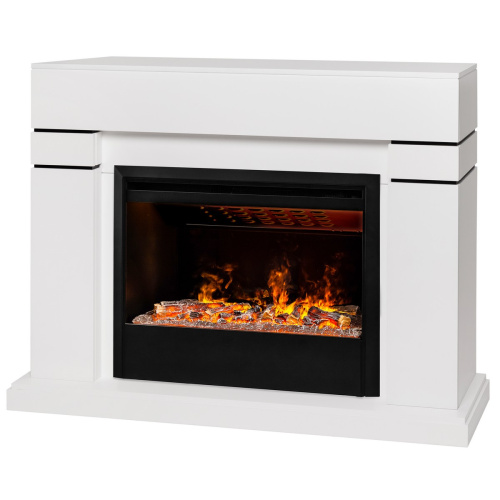 Электрокамин RealFlame Lindelse 26 WT белый с очагом 3D Helios 26 SBG фото 3 Электрокамин RealFlame Lindelse 26 WT белый с очагом 3D Helios 26 SBG фото 3