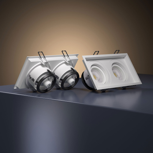 Алюминиевый точечный светильник 1071/2 MR16 WH белый фото 2