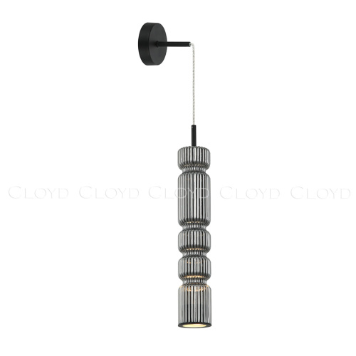 Подвесной светильник Cloyd HOW P1 / выс. 39 см - черный - дымчатое стекло (арт.11603) фото 3 Подвесной светильник Cloyd HOW P1 / выс. 39 см - черный - дымчатое стекло (арт.11603) фото 3