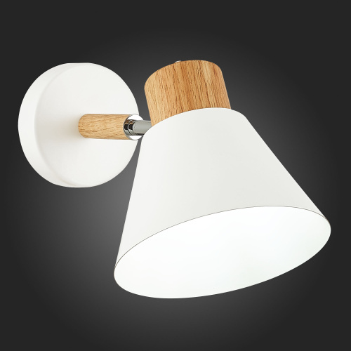 SLE103701-01 Светильник настенный Светлое дерево, Белый/Белый E27 1*60W BUVE фото 7