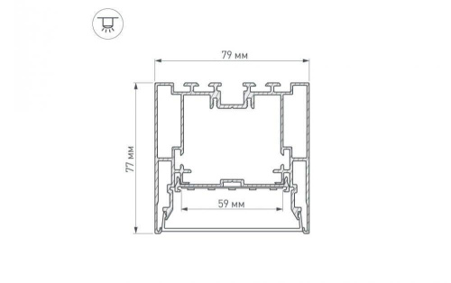Профиль с рассеивателем Arlight S2-LINE-7977-2500 ANOD+OPAL 021174 фото 4