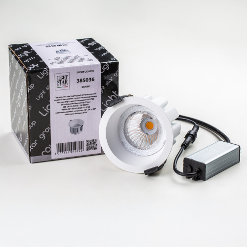 385036 Светильник CICLONE CYL 12W LED 923LM 60G БЕЛЫЙ 3000K IP65 фото 3 385036 Светильник CICLONE CYL 12W LED 923LM 60G БЕЛЫЙ 3000K IP65 фото 3
