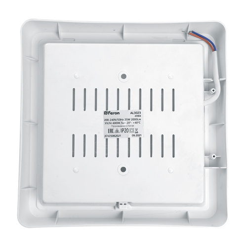 Светильник светодиодный с ИК-датчиком Feron AL3023 в пластиковом корпусе 25W 6500K IP20 белый фото 3