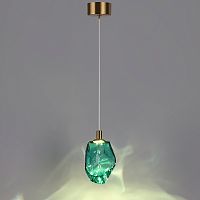 7110/4LC L-VISION ODL25 Подвесной светильник  бронзовый/бирюз. стекло/металл IP20 LED 4W 300Лм 3000K 200° 220V GEMME