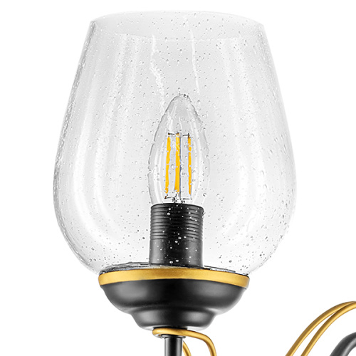734627 Бра BOLLA 2х40W E14 ЧЕРНЫЙ/ЗОЛОТО/ПРОЗРАЧНЫЙ фото 3 734627 Бра BOLLA 2х40W E14 ЧЕРНЫЙ/ЗОЛОТО/ПРОЗРАЧНЫЙ фото 3