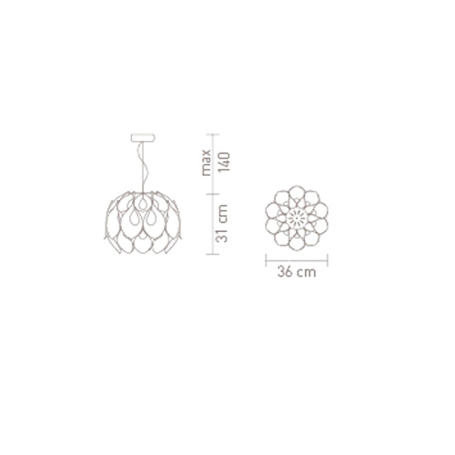 Люстра Flora Small Copper фото 2 Люстра Flora Small Copper фото 2