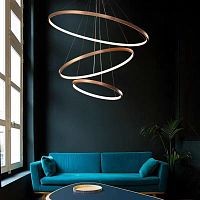 Люстра подвесная Alfa Light F0424-12 400+600+800mm rose gold