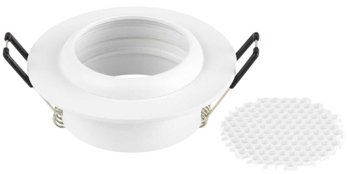 Светильник встраиваемый алюминиевый ЭРА KL109 WH под лампу MR16 GU5.3 белый матовый Б0061823 фото 6