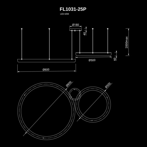 Подвесная люстра Modum FL1031-25P фото 2 Подвесная люстра Modum FL1031-25P фото 2