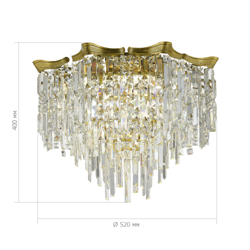 SL1659.302.07 Светильник потолочный ST-Luce Латунь/Прозрачный E14 7*60W OFELIA фото 2