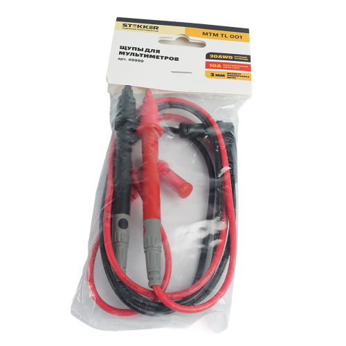 MTM TL 101 Щупы для мультиметров 10А, медь, красный/черный фото 7