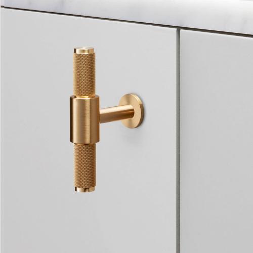 Ручка-кнопка T-Bar Cross Brass