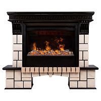 Электрокамин RealFlame Stone 26 AO античный дуб с очагом 3D Helios 26 SBG