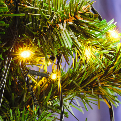 Светодиодная гирлянда Feron CL08 линейная 60м + 3м 230V 2700К, c питанием от сети, эффектом стробов, зеленый шнур фото 6