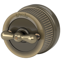 Переключатель/выключатель одноклавишный бронзовый ретро W5712012