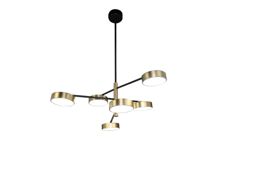 Люстра на штанге черная LED 60Вт 76см Zortes LUNAR ZRS.01243.06 фото 10