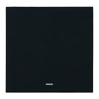 Выключатель 1-клавишный c индикатором (механизм), STEKKER, 250В, 10А, серия Мия, RSW10-3101-05, черный бархат