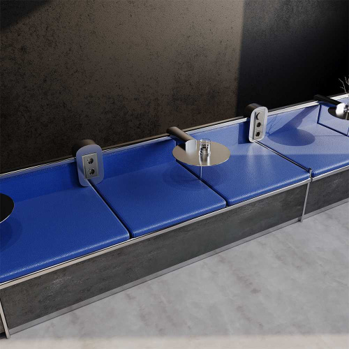 Рамка стеклянная Voltum S70 на 3 поста, (титан, стекло) VLS110306 фото 4