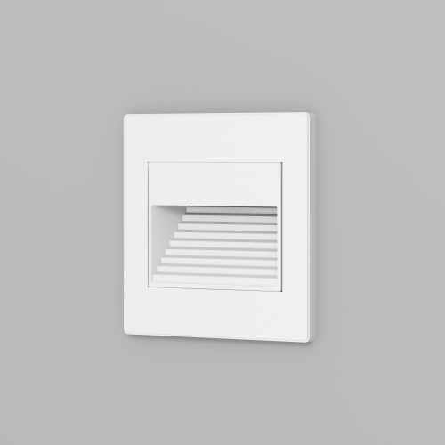 DK3050-WH Светильник встраиваемый в стену, IP 20, LED 3000, 1 Вт, белый, пластик фото 4