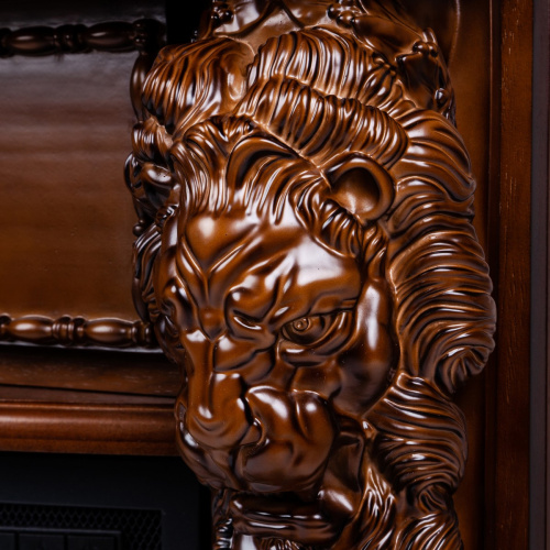 Каминокомплект ROMANO/ЛИОН Орех с очагом Электроочаг FIRESPACE/ФАЕРСПЕЙС 33 фото 5