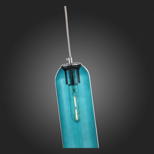 SL1145.183.01 Светильник подвесной ST-Luce хром/зеленый E27 1*60W CALLANA фото 3