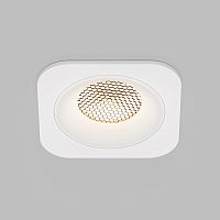 Светильник встраиваемый с антибликовой решеткой Tetro 10W 3000K белый IP44 15276/LED