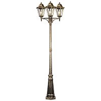 Светильник садово-парковый Feron 6215/PL6215 столб 3*100W E27 230V, черное золото